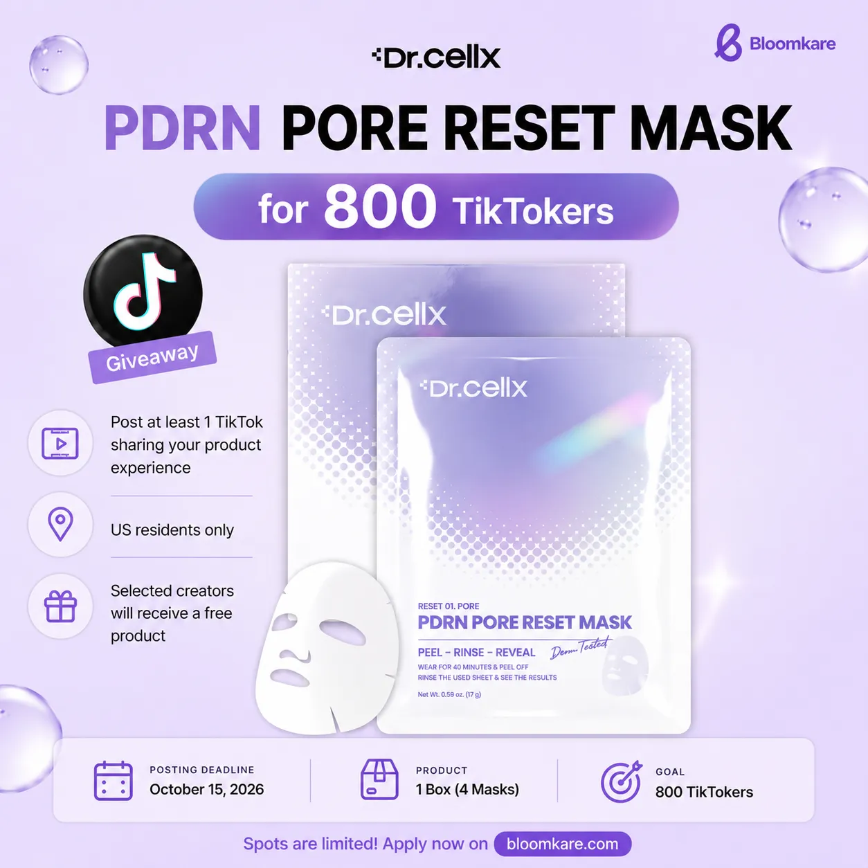 Dr.Cellx PDRN Pore Reset Mask September Seeding Campaign
